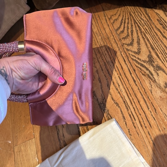 NWOTF Cult Gaia PINK NIKA CRYSTAL SPIRAL HANDBAG - Picture 6 of 15